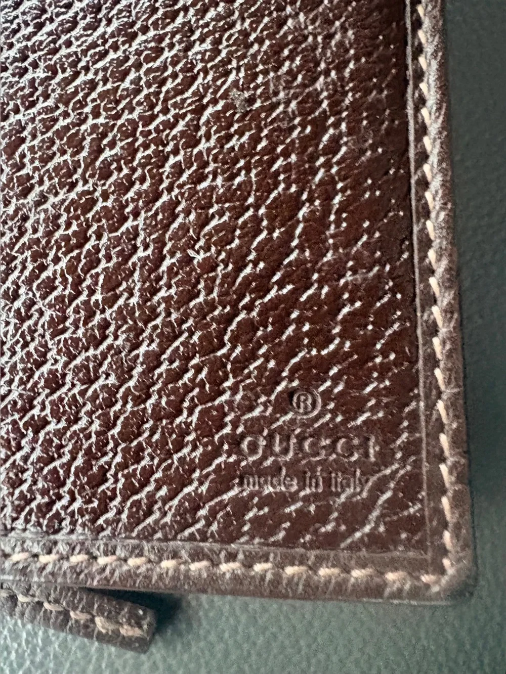 GUCCI Vintage Abbey D-Ring GG Canvas Continental Wallet Brown Leather 154256